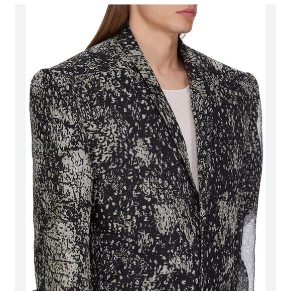 RIck Owens Giacca 60 CM Soft Blazer in Black Pearl 40 - Picture 1 of 4